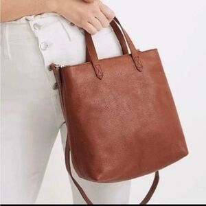 Madewell  Small Brown   Zip  TopTransport Tote